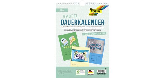 Calendrier mural créatif, A4, en couleur