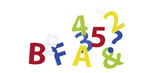 Pièces prédécoupées en feutre pour bricolage 'chiffres