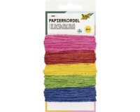 Cordon en papier COLORE, 5 m, assorti