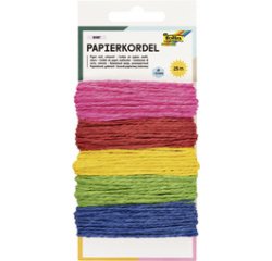 Cordon en papier COLORE, 5 m, assorti