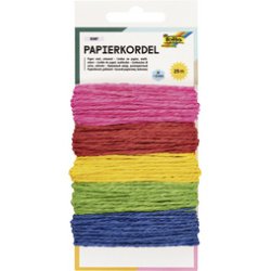 Cordon en papier COLORE, 5 m, assorti