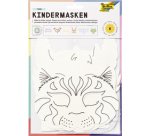 Masques pour enfants, en carton, 6 motifs assortis