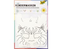 Masques pour enfants, en carton, 6 motifs assortis