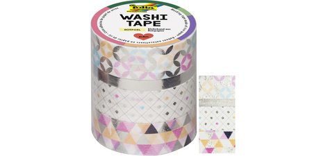 Rubans autocollants déco Washi-Tape HOTFOIL ARGENT