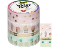 Folia washi tape goud, pak met 4 stuks