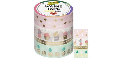 Rubans autocollants déco Washi-Tape HOTFOIL OR