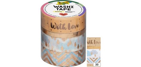 Rubans autocollants déco Washi-Tape HOTFOIL OR II
