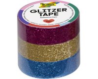 Ruban adhésif 'Glitter-Tape', cuivre/turquoise/violet