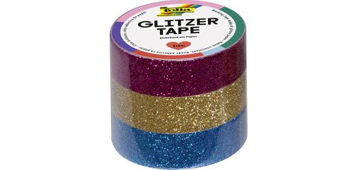 Ruban adhésif 'Glitter-Tape', cuivre/turquoise/violet