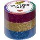 Ruban adhésif 'Glitter-Tape', cuivre/turquoise/violet