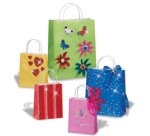 Sac en papier kraft, 120 x 55 x 150 mm, assorti