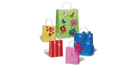 Sac en papier kraft, 120 x 55 x 150 mm, assorti