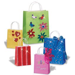 Paper bags, kraft paper, assorted