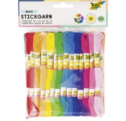 Fil à broder 'Basic', 52 échevettes de 8 m, assorti