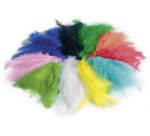 Plumes soyeuses, 100 g, couleurs pastel