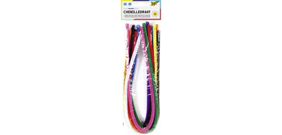 Fil métallique chenille (cure-pipe), assorti