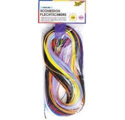 Fil pour scoubidou, 1,8 mm x 1 m, assorti