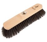 Balai, bois ciré, mélange de poils