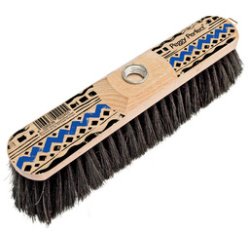 Balai, bois laqué, brosse naturelle