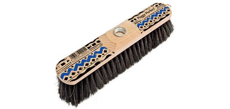 Balai, bois laqué, brosse naturelle