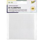 Carrés adhésifs 3D, 5 x 5 mm, blanc, assorti