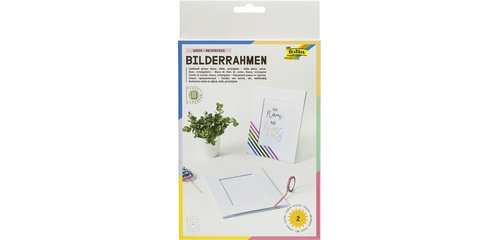<span>Foto-Rahmen-Bastelset, zum Selbermachen, aus Karton, weiß</span>