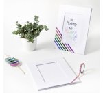 Kit cadre photo à réaliser soi-même, en carton, blanc