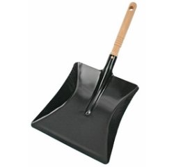 Metalen schep, zonder lip, zwart