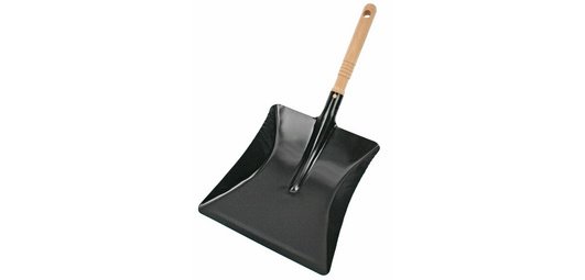 Metal shovel, without lip, black