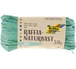 Raphia végétal brin 1m pelote 50g coloris bleu
