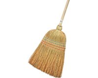 Balai en paille avec un manche en bois, 4