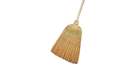 Balai en paille avec un manche en bois, 4