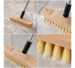 Brosse avec balai, bois, brosse en fibres