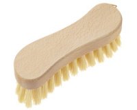 Brosse, en forme de S, bois naturel