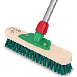 Broom brush for foam & stone, with handle