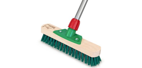 Balai-brosse pour mousse & pierre, avec manche