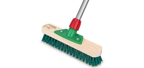 Balai-brosse pour mousse & pierre, avec manche