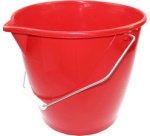 Seau avec un étrier, 12 litres, rouge