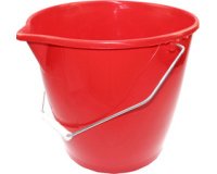 Seau avec un étrier, 12 litres, rouge