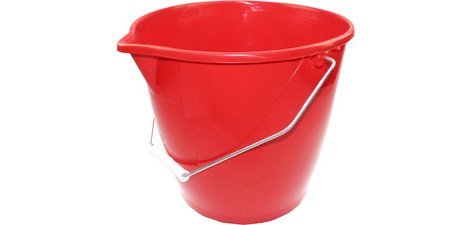 Seau avec un étrier, 12 litres, rouge