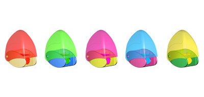 Pencil sharpener with reservoir 'Snappy', round box