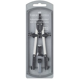 FABER-CASTELL Compas à réglage rapide, argent / noir