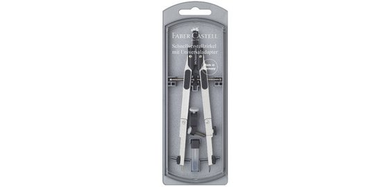 FABER-CASTELL Schnellverstellzirkel, silber/schwarz