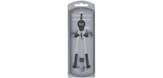 FABER-CASTELL Grand compas, argent / noir