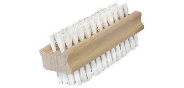 Nail brush, wooden, fiber bristles