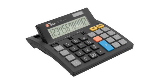 J-1200 solar desktop calculator, 12 digits.