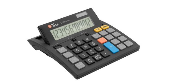 Calculatrice de bureau J-1200 solar, 12 carac.