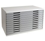 MODULO A3 (10 drawers) light grey/blue