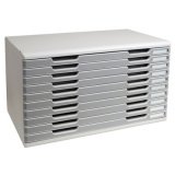 MODULO A3 (10 drawers) light grey/blue