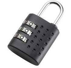 serrure à combinaison, combinaison à 3 chiffres, noir